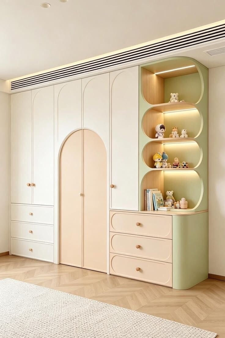 Pastel arched wardrobe — new HiVibes portfolio design reference
