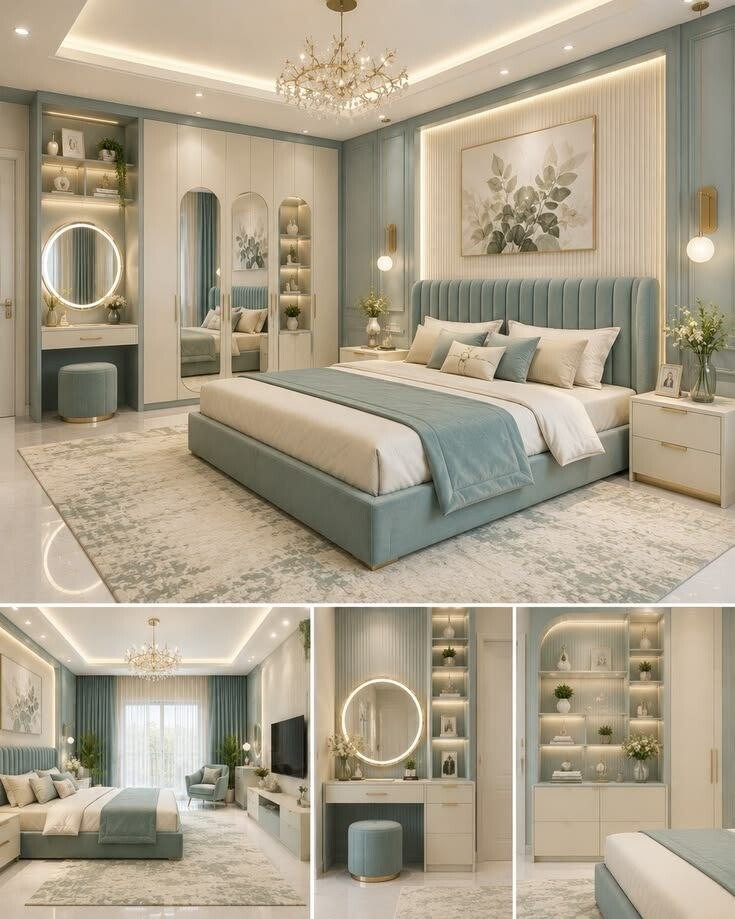 Soft blue bedroom — new HiVibes portfolio design reference