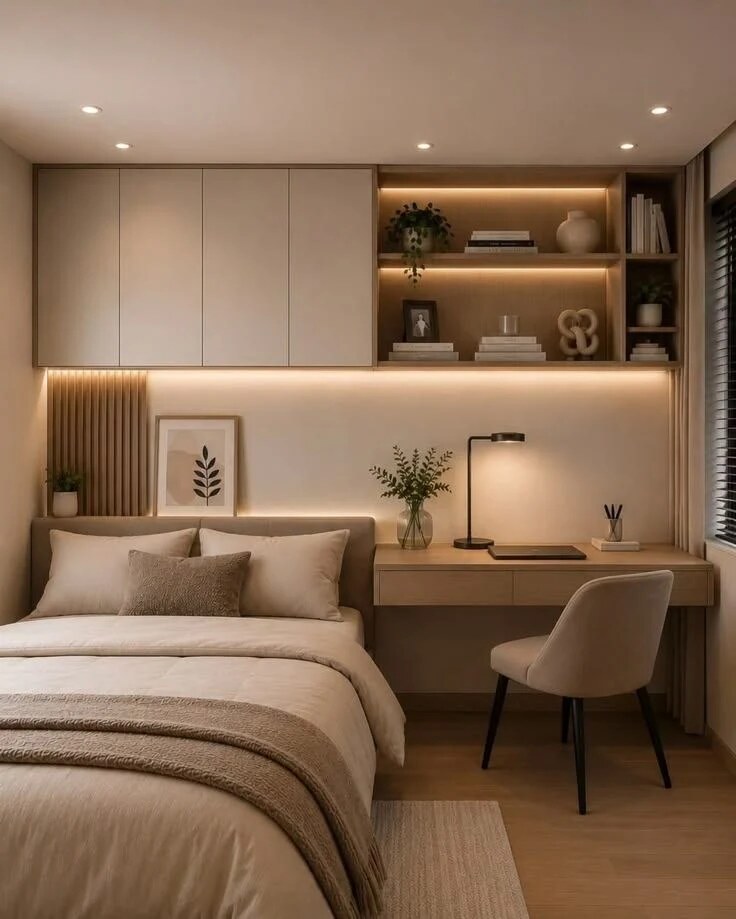 Bedside Study Corner — Study units interior design reference