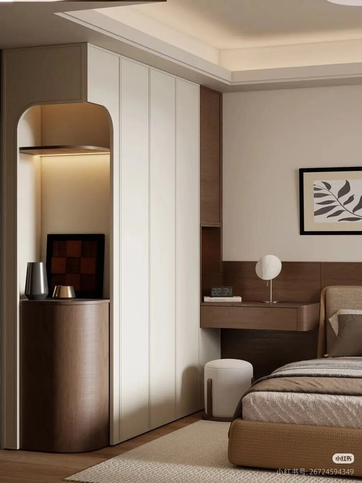 Sculpted Dressing Niche — Study units interior design reference